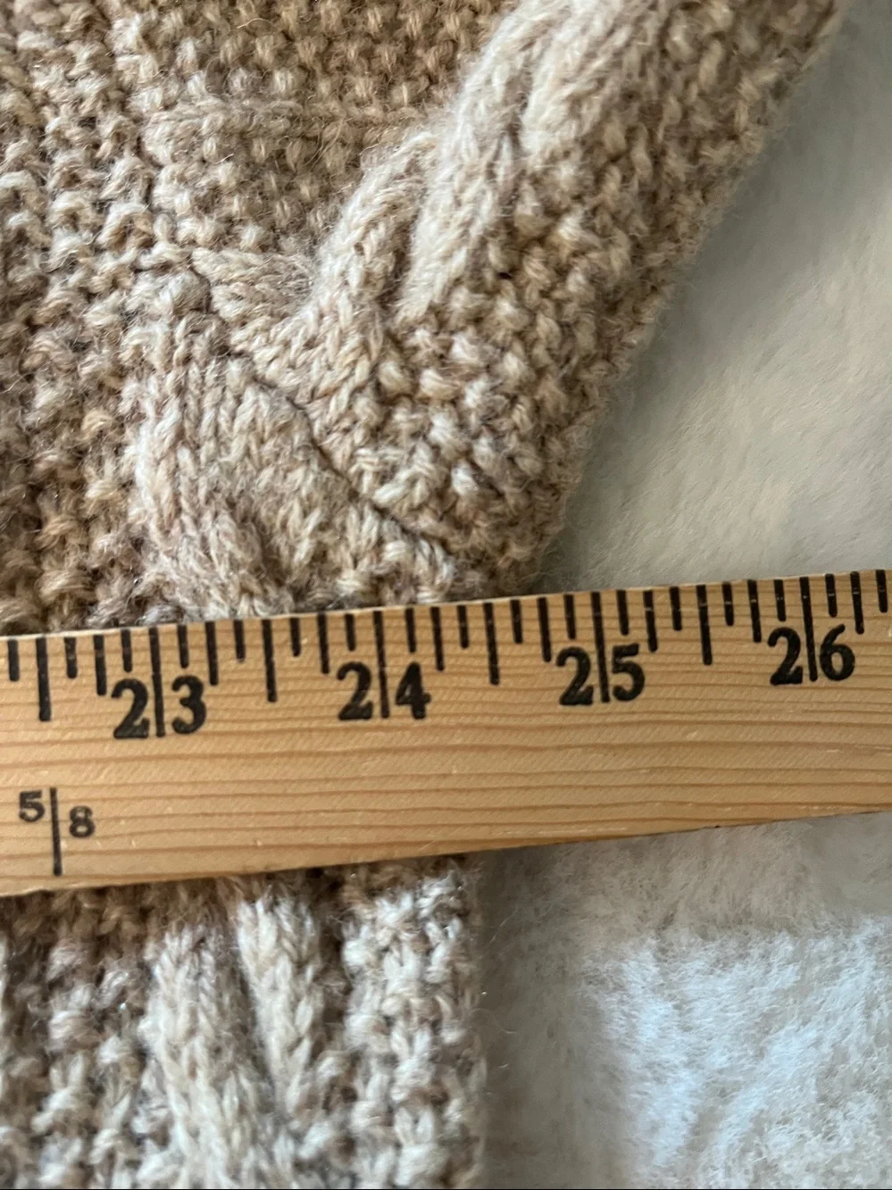 J. Crew Oarsman 100% WOOL Fisherman Sweater Beige/Oatmeal Men's Size Large